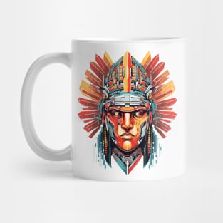 Ancien Aztec Warrior Mystical Abstract Mug